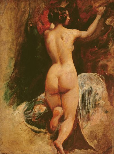 Vrouwelijk naakt gezien van achteren, c.1835-40 door William Etty